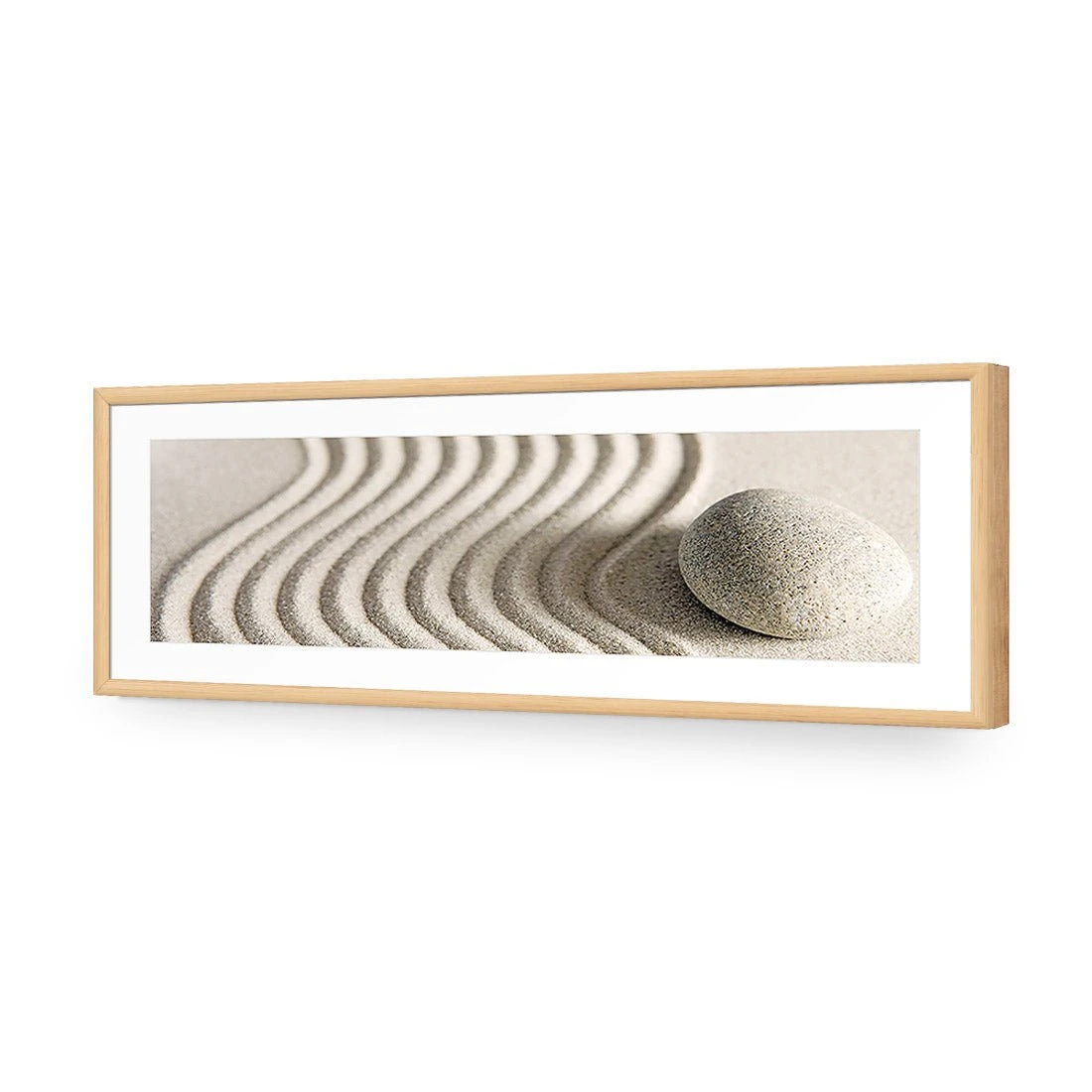 Sand Stone Swirl (Long) Sand Stone Swirl (Long) -WALL ART DESGIN SALE sand stone swirl long acrylic glass with border oak frame 90x30cm 562968
