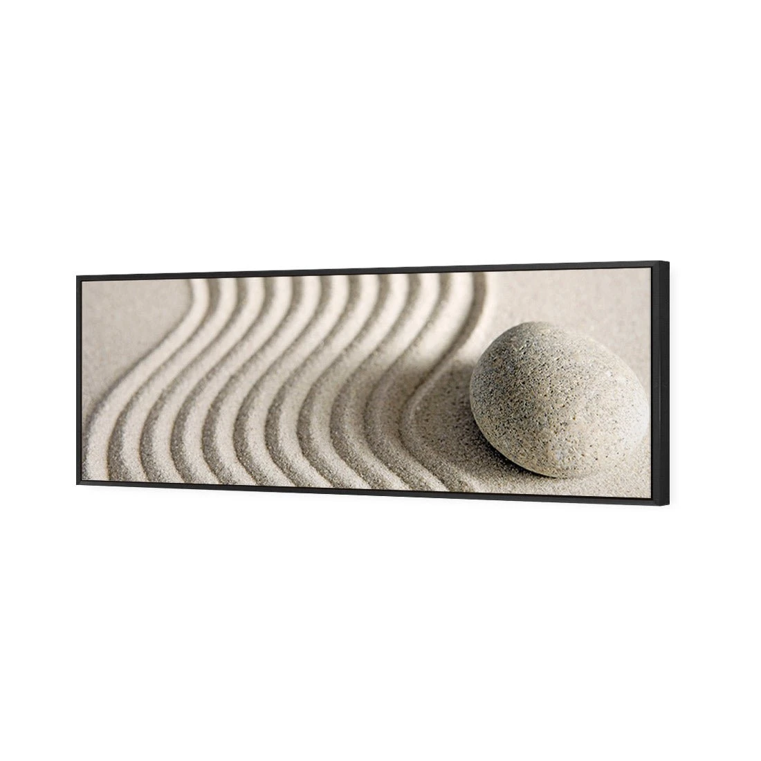 Sand Stone Swirl (Long) Sand Stone Swirl (Long) -WALL ART DESGIN SALE sand stone swirl long canvas black floating frame 60x20cm 220774
