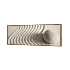 Sand Stone Swirl (Long) 7 Sand Stone Swirl (Long) -WALL ART DESGIN SALE sand stone swirl long canvas natural floating frame 60x20cm 899815