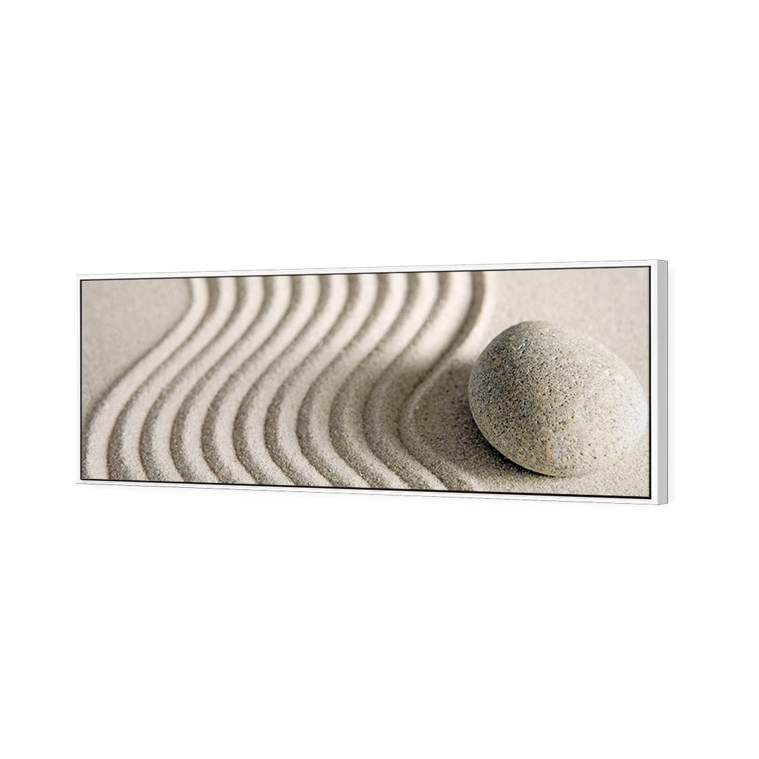 Sand Stone Swirl (Long) Sand Stone Swirl (Long) -WALL ART DESGIN SALE sand stone swirl long canvas white floating frame 60x20cm 334437