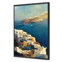 Santorini Coastline 16 Santorini Coastline -WALL ART DESGIN SALE santorini coastline acrylic glass no border black frame 45x30cm 903363