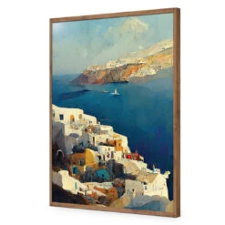 Santorini Coastline 19 Santorini Coastline -WALL ART DESGIN SALE santorini coastline acrylic glass no border natural frame 45x30cm 365039