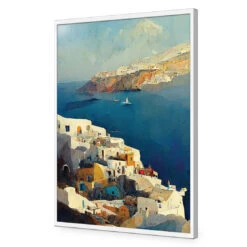 Santorini Coastline 17 Santorini Coastline -WALL ART DESGIN SALE santorini coastline acrylic glass no border white frame 45x30cm 955013