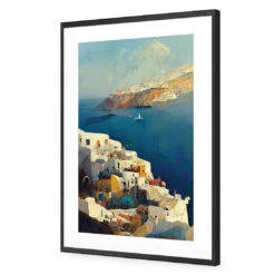 Santorini Coastline 11 Santorini Coastline -WALL ART DESGIN SALE santorini coastline acrylic glass with border black frame 45x30cm 284409