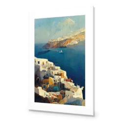 Santorini Coastline 10 Santorini Coastline -WALL ART DESGIN SALE santorini coastline acrylic glass with border no frame 45x30cm 184067