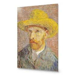 Self Portrait With A Straw Hat By Van Gogh -WALL ART DESGIN SALE self portrait with a straw hat by van gogh acrylic glass no border no frame 45x30cm 642752
