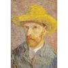 Self Portrait With A Straw Hat By Van Gogh 1 Self Portrait With A Straw Hat By Van Gogh -WALL ART DESGIN SALE self portrait with a straw hat by van gogh canvas stretched canvas 45x30cm 573987