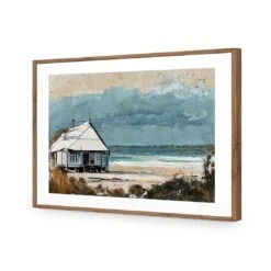 Shack At The Beach -WALL ART DESGIN SALE shack at the beach acrylic glass with border natural frame 45x30cm 175458
