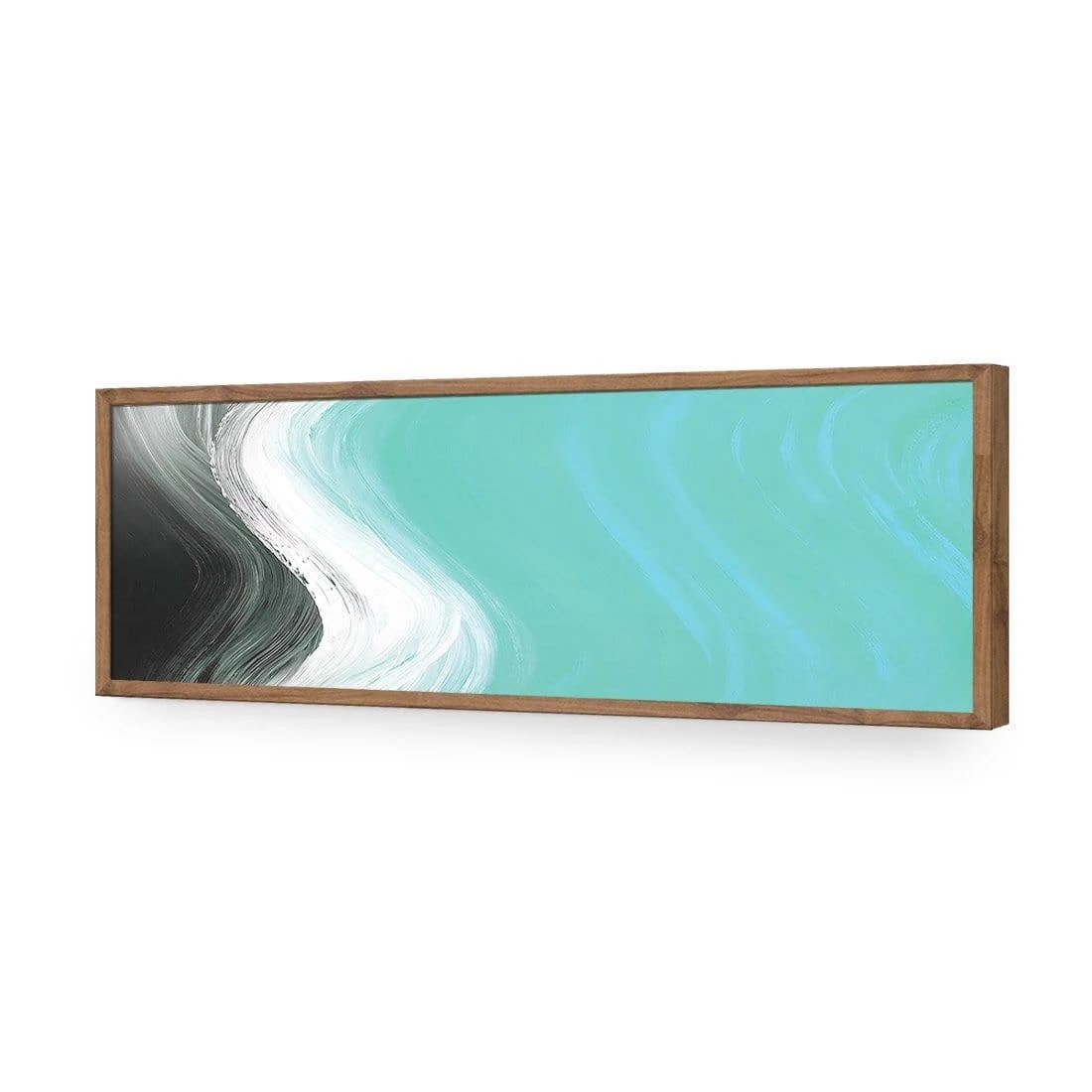 Shapely, Teal (Long Horizontal) Shapely, Teal (Long Horizontal) -WALL ART DESGIN SALE shapely teal long horizontal acrylic glass no border natural frame 90x30cm 609062