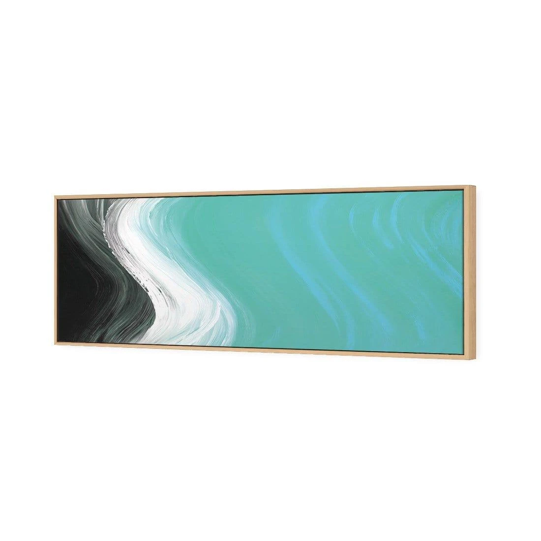 Shapely, Teal (Long Horizontal) Shapely, Teal (Long Horizontal) -WALL ART DESGIN SALE shapely teal long horizontal canvas oak floating frame 60x20cm 723859