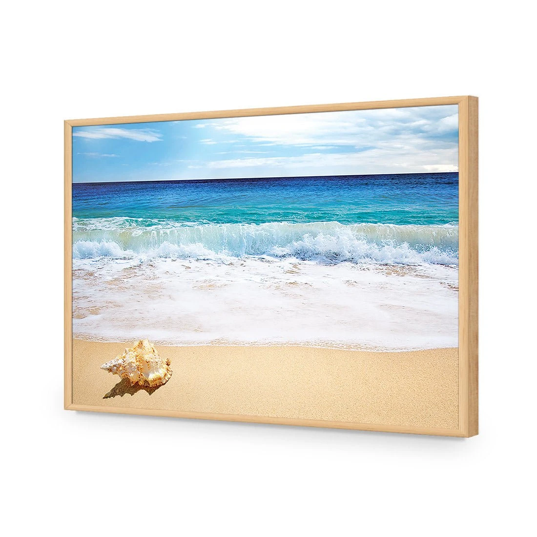 Shell on Beach Shell On Beach -WALL ART DESGIN SALE shell on beach acrylic glass no border oak frame 45x30cm 658237