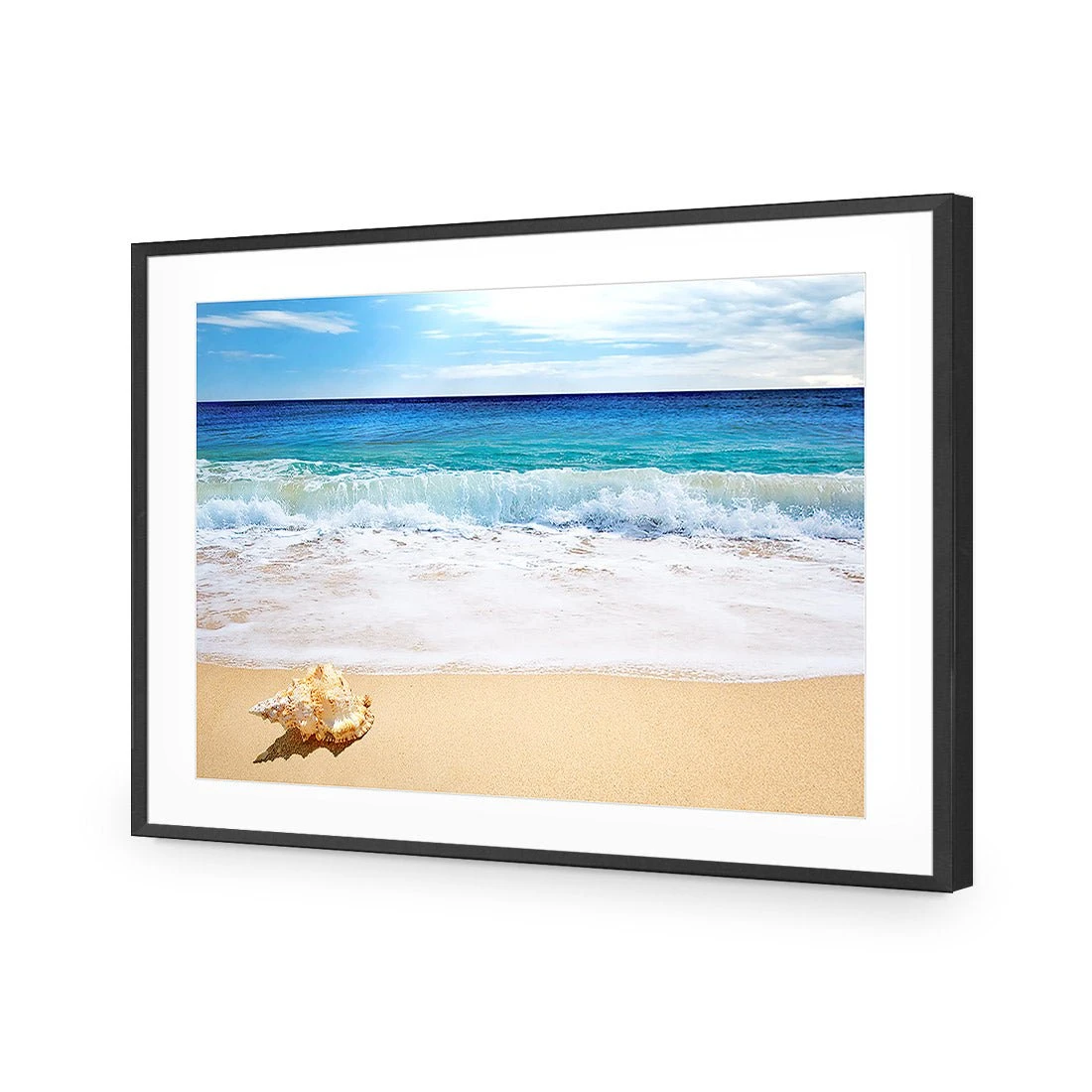 Shell on Beach Shell On Beach -WALL ART DESGIN SALE shell on beach acrylic glass with border black frame 45x30cm 489643