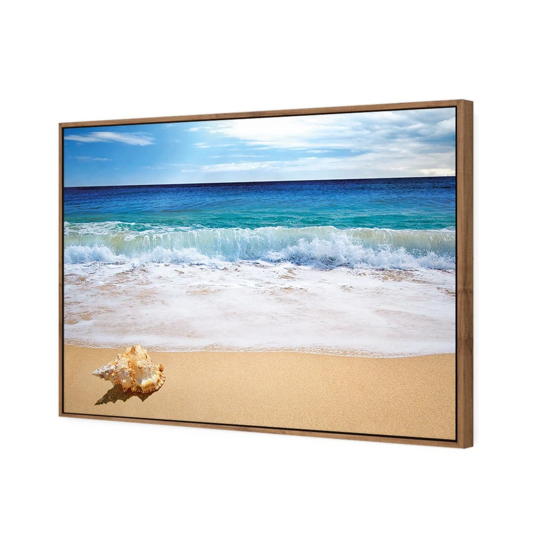 Shell on Beach Shell On Beach -WALL ART DESGIN SALE shell on beach canvas natural floating frame 45x30cm 545243
