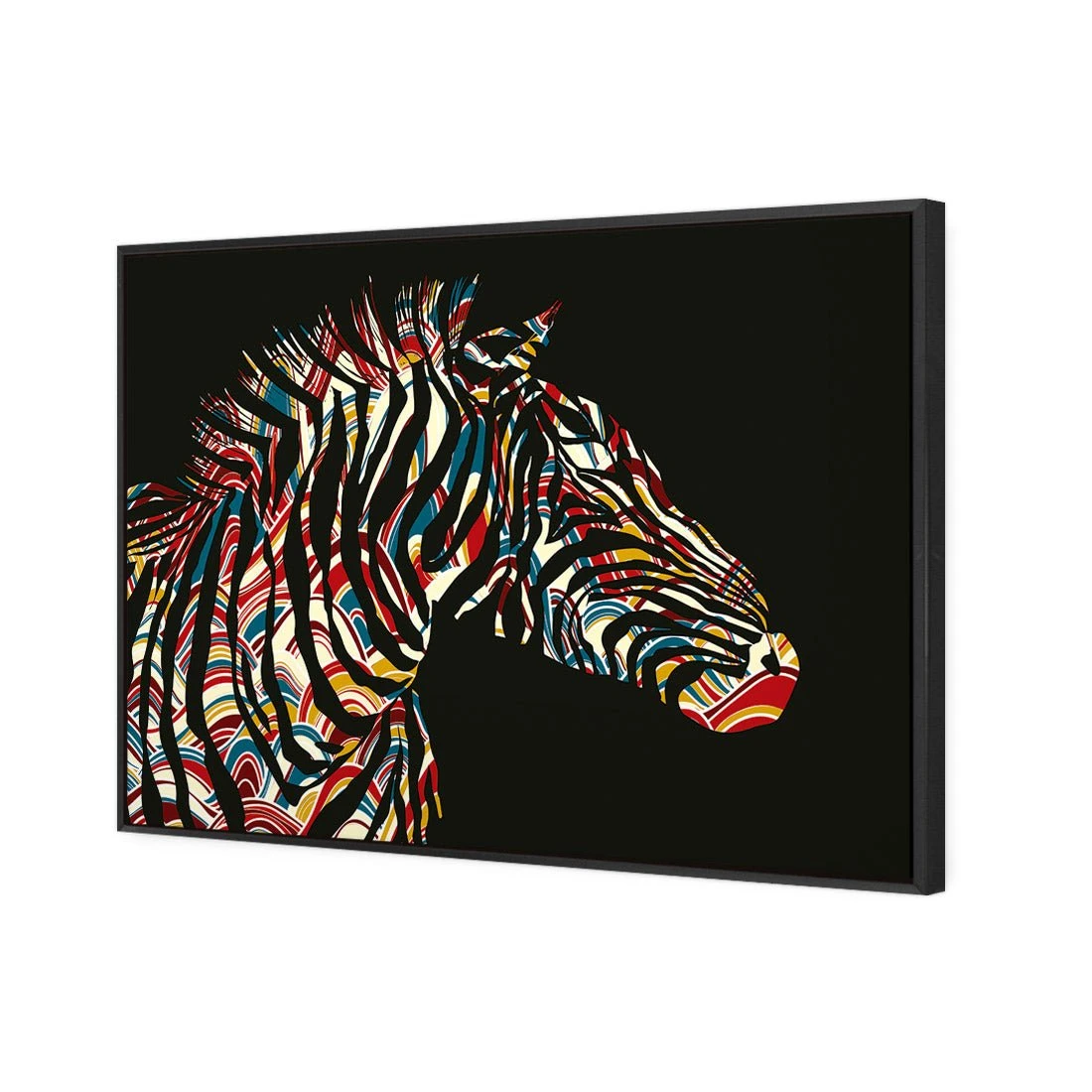 Silhouette Zebra Silhouette Zebra -WALL ART DESGIN SALE silhouette zebra canvas black floating frame 45x30cm 107573