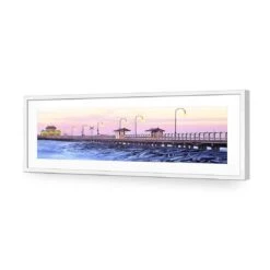 St Kilda Pier Sunset (Long) -WALL ART DESGIN SALE st kilda pier sunset long acrylic glass with border white frame 90x30cm 191883