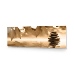 Stack Of Stones Sepia (Long) -WALL ART DESGIN SALE stack of stones sepia long acrylic glass no border no frame 90x30cm 518561