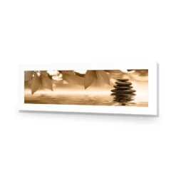 Stack Of Stones Sepia (Long) -WALL ART DESGIN SALE stack of stones sepia long acrylic glass with border no frame 90x30cm 276659