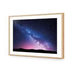Star Stroke On The Milky Way I -WALL ART DESGIN SALE star stroke on the milky way i acrylic glass with border oak frame 45x30cm 444499