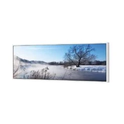 Steamy Lake (Long) -WALL ART DESGIN SALE steamy lake long canvas white floating frame 60x20cm 678867