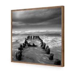 Stormy Mouth, Black And White (Square) -WALL ART DESGIN SALE stormy mouth black and white square acrylic glass no border natural frame 37x37cm 581036