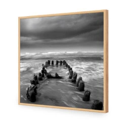 Stormy Mouth, Black And White (Square) -WALL ART DESGIN SALE stormy mouth black and white square acrylic glass no border oak frame 37x37cm 694792