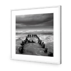Stormy Mouth, Black And White (Square) -WALL ART DESGIN SALE stormy mouth black and white square acrylic glass with border white frame 37x37cm 420619
