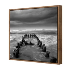 Stormy Mouth, Black And White (Square) -WALL ART DESGIN SALE stormy mouth black and white square canvas natural floating frame 37x37cm 867782