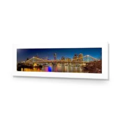 Story Bridge At Night (Long) -WALL ART DESGIN SALE story bridge at night long acrylic glass with border no frame 90x30cm 242501