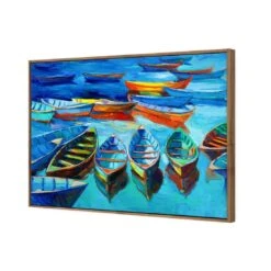 Stranded Row Boats -WALL ART DESGIN SALE stranded row boats canvas stretched canvas 45x30cm 193330