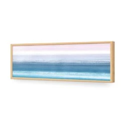 Summer Stripes (long) -WALL ART DESGIN SALE summer stripes long acrylic glass no border oak frame 90x30cm 903007