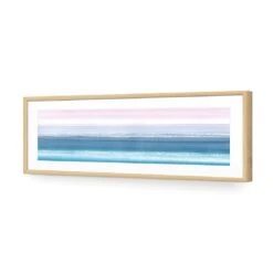 Summer Stripes (long) -WALL ART DESGIN SALE summer stripes long acrylic glass with border oak frame 90x30cm 958635