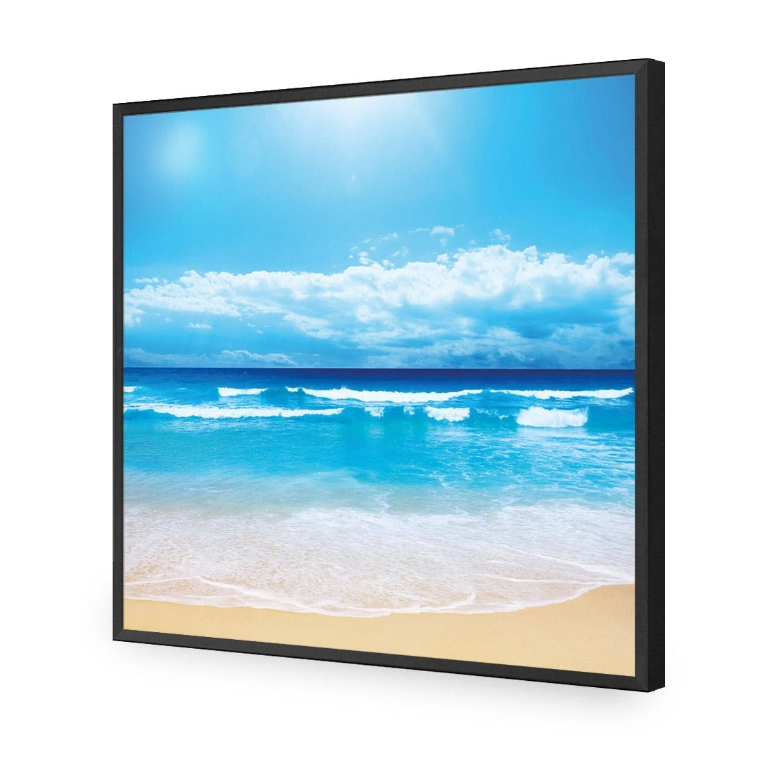 Summertime Beach (square) Summertime Beach (square) -WALL ART DESGIN SALE summertime beach square acrylic glass no border black frame 37x37cm 219664