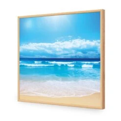 Summertime Beach (square) 17 Summertime Beach (square) -WALL ART DESGIN SALE summertime beach square acrylic glass no border oak frame 37x37cm 785686