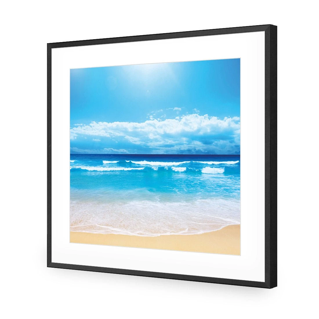 Summertime Beach (square) Summertime Beach (square) -WALL ART DESGIN SALE summertime beach square acrylic glass with border black frame 37x37cm 181238