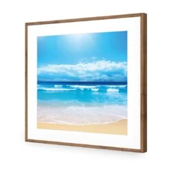 Summertime Beach (square) 13 Summertime Beach (square) -WALL ART DESGIN SALE summertime beach square acrylic glass with border natural frame 37x37cm 300566