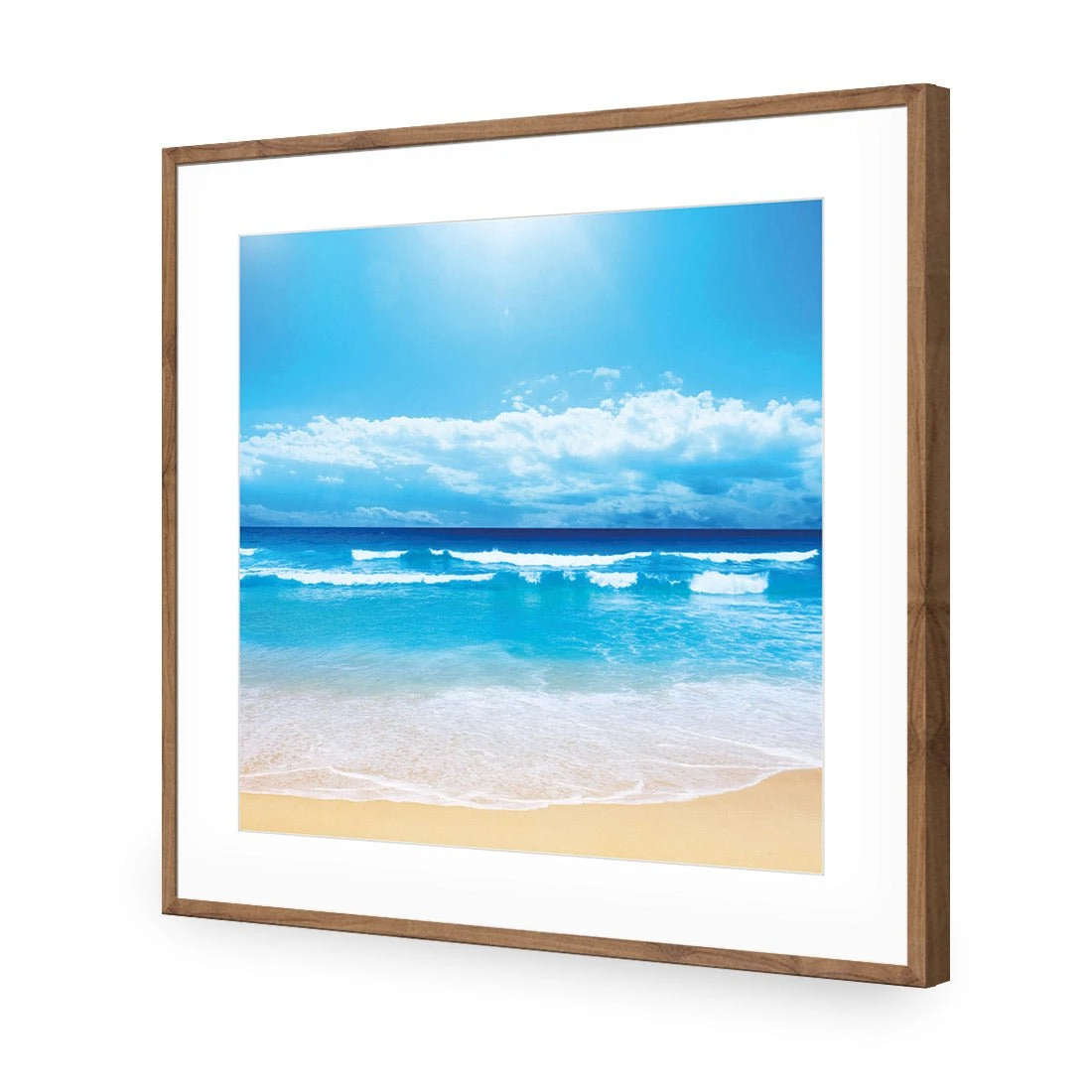 Summertime Beach (square) Summertime Beach (square) -WALL ART DESGIN SALE summertime beach square acrylic glass with border natural frame 37x37cm 300566