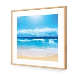 Summertime Beach (square) 12 Summertime Beach (square) -WALL ART DESGIN SALE summertime beach square acrylic glass with border oak frame 37x37cm 710166