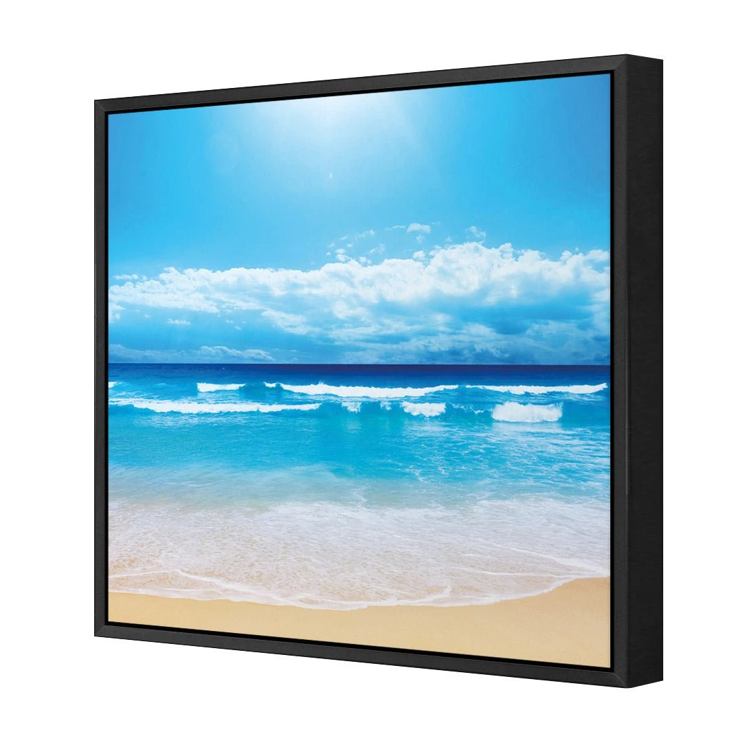 Summertime Beach (square) Summertime Beach (square) -WALL ART DESGIN SALE summertime beach square canvas black floating frame 37x37cm 412006