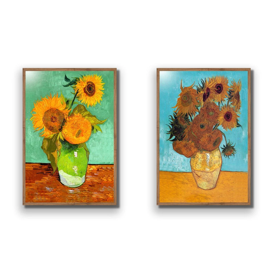 Sunflowers Perfect Pairs Sunflowers Perfect Pairs -WALL ART DESGIN SALE sunflowers perfect pairs acrylic glass no border natural frame 45x30cm 909901
