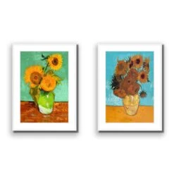 Sunflowers Perfect Pairs 13 Sunflowers Perfect Pairs -WALL ART DESGIN SALE sunflowers perfect pairs acrylic glass with border white frame 45x30cm 714996