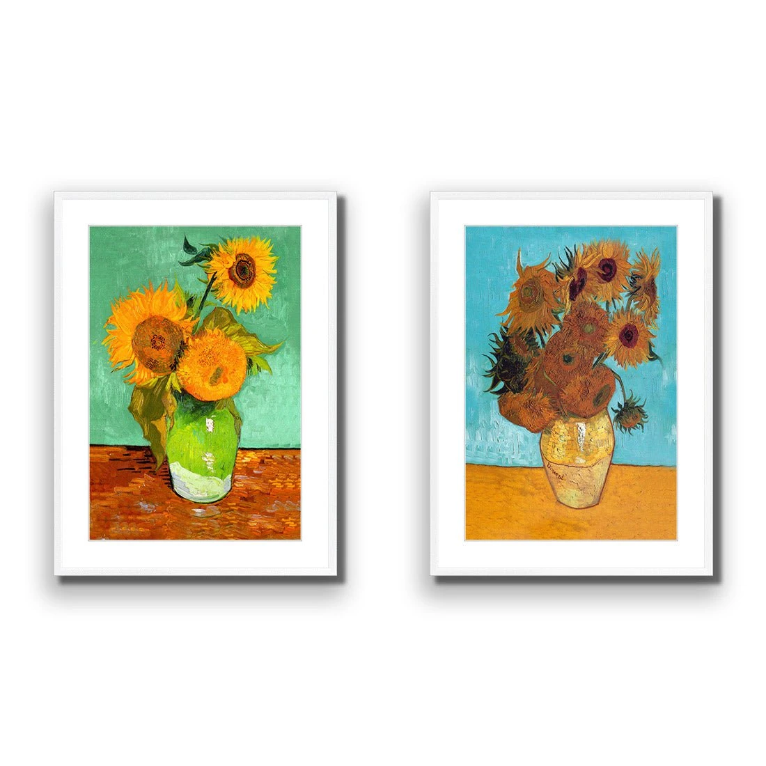 Sunflowers Perfect Pairs Sunflowers Perfect Pairs -WALL ART DESGIN SALE sunflowers perfect pairs acrylic glass with border white frame 45x30cm 714996