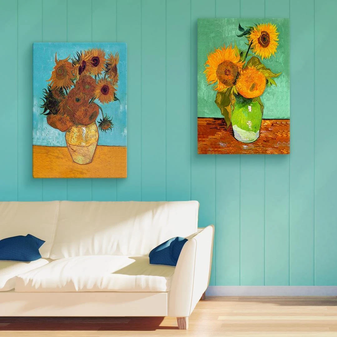Sunflowers Perfect Pairs Sunflowers Perfect Pairs -WALL ART DESGIN SALE sunflowers perfect pairs canvas stretched canvas 45x30cm 826596