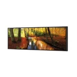 Sunkissed Forest (long) -WALL ART DESGIN SALE sunkissed forest long canvas black floating frame 60x20cm 944609