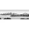 Sydney Afternoon, Black And White (long) -WALL ART DESGIN SALE sydney afternoon black and white long canvas stretched canvas 60x20cm 332652
