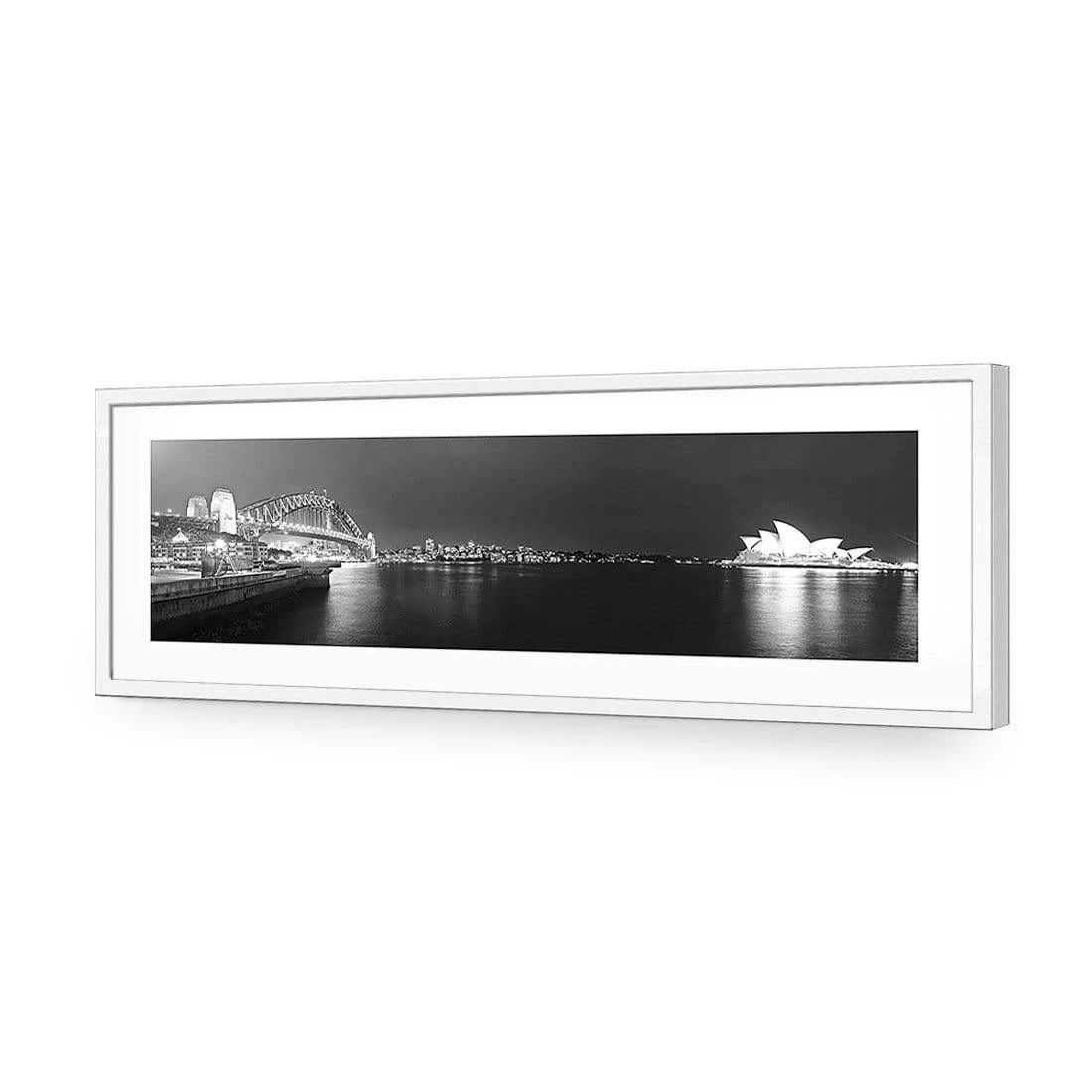 Sydney Harbour, Black and White - Bridge on Left Sydney Harbour, Black And White - Bridge On Left -WALL ART DESGIN SALE sydney harbour black and white bridge on left acrylic glass with border white frame 90x30cm 564829
