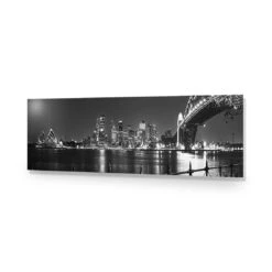 Sydney Harbour, Black And White - Bridge On Right -WALL ART DESGIN SALE sydney harbour black and white bridge on right acrylic glass no border no frame 90x30cm 945639