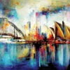 Sydney Impression 1 -WALL ART DESGIN SALE sydney impression 1 canvas stretched canvas 37x37cm 864072