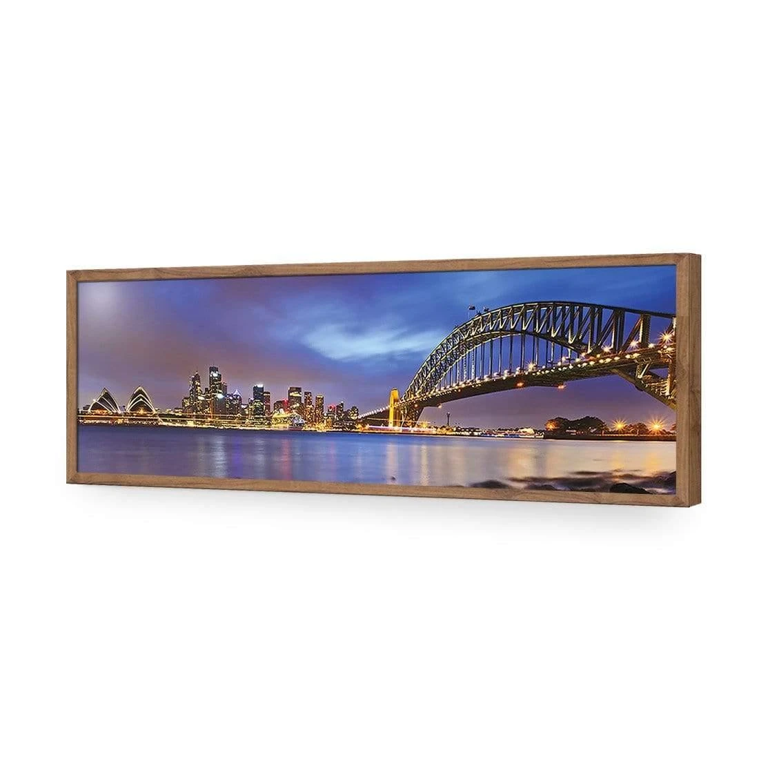 Sydney North Shore (long) Sydney North Shore (long) -WALL ART DESGIN SALE sydney north shore long acrylic glass no border natural frame 90x30cm 695992