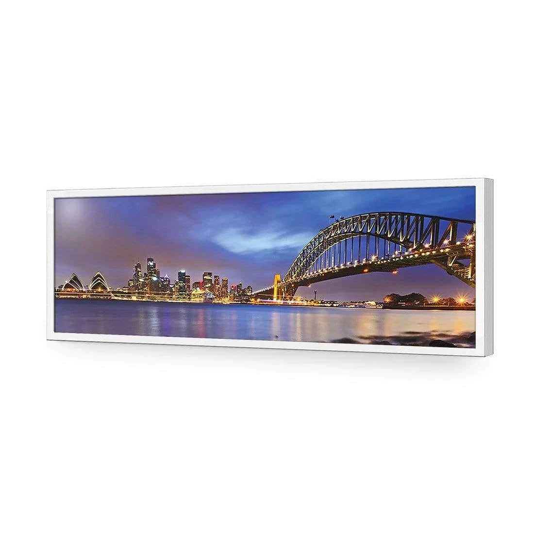 Sydney North Shore (long) Sydney North Shore (long) -WALL ART DESGIN SALE sydney north shore long acrylic glass no border white frame 90x30cm 102534