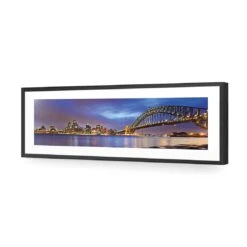 Sydney North Shore (long) 10 Sydney North Shore (long) -WALL ART DESGIN SALE sydney north shore long acrylic glass with border black frame 90x30cm 554289